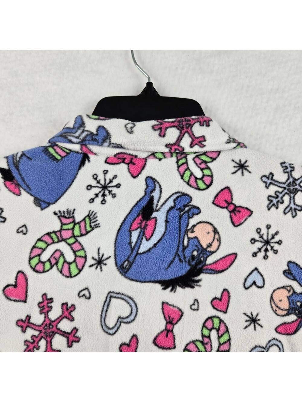 Disney Eeyore Pajama Top Womens XL 16/18 Fleece Button Front Winter Sleepwear - Picture 9 of 9